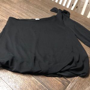Black one shoulder top